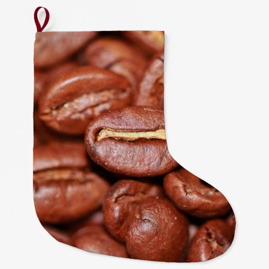 gebrande koffiebonen grote kerstsok (Voorkant)