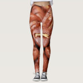 gebrande koffiebonen leggings (Voorkant)