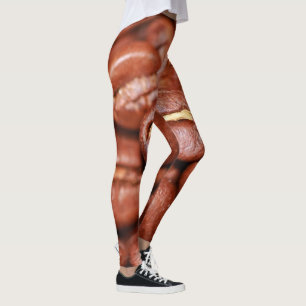 gebrande koffiebonen leggings