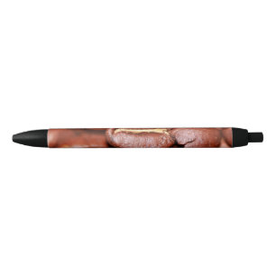 gebrande koffiebonen zwarte inkt pen