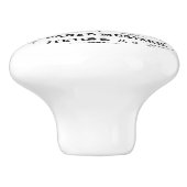 gebrande koffiespecerij keramische knop (Zijkant)