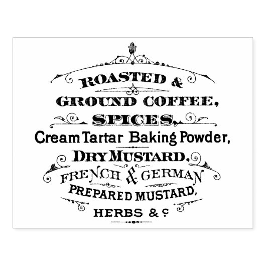  gebrande koffiespecerij Mosterd Stempel (Afrduk)