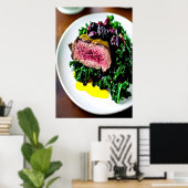 Gebrande menselijke broedschaal | AI Art Poster (Thuiskantoor)