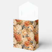 gebrande oranje bruine beige bloemen bedankdoosjes (Geopend)