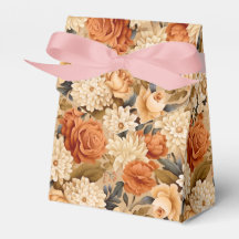  gebrande oranje bruine beige bloemen