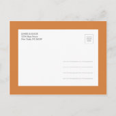 Gebrande Oranje  Script Foto Opslaan van de datum Aankondigingskaart (Achterkant)