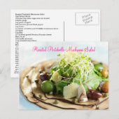 gebrande Portobello paddenstoel Salad Briefkaart (Voorkant / Achterkant)