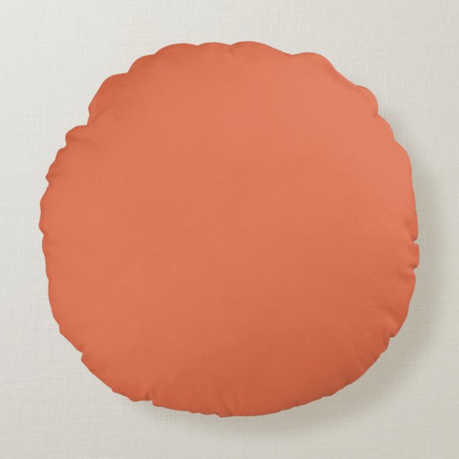 Gebrande Sienna Rond Kussen (Voorkant)