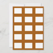 Gebrande Sienna Traditional Simple Classic Afstude Kaart (Achterkant)