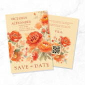 Gebrande Sinaasappels herfstbruiloft Save The Date