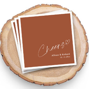 Gebrande Terracotta Minimalistische Cheers Letteri Servet