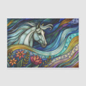 Gebrandglasd Paard Abstract Decoupage Tissuepapier (Voorkant)