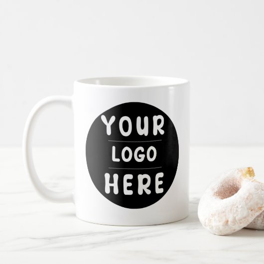 Gebrandmerkt aangepast logo of afbeelding voor bed koffiemok (Met donut)