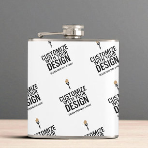 Gebrandmerkt aangepast minimalistisch gepersonalis heupfles