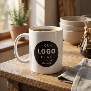 Gebrandmerkt bedrijfslogo koffiemok