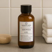 Gebrandmerkt bloemig rand waterdichte douchegel st voedselcontainer etiket