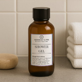 Gebrandmerkt bloemig rand waterdichte douchegel st voedselcontainer etiket