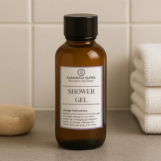 Gebrandmerkt bloemig rand waterdichte douchegel st voedselcontainer etiket