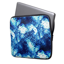 Gebrandmerkt flitsend blauw lijkt op matglas  laptop sleeve