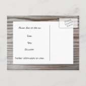 Gebrandmerkt Hout Sla de Datum op Aankondigingskaart (Achterkant)