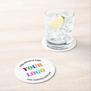 Gebrandmerkt Logo Promotioneel Papier Coaster Voor Ronde Kartonnen Onderzetter