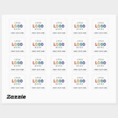 Gebrandmerkt logo vierkante sticker (Vel)