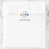 Gebrandmerkt logo vierkante sticker (Tas)