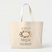 Gebrandmerkt met Uw Gouden Logo en Gepersonaliseer Grote Tote Bag (Voorkant)