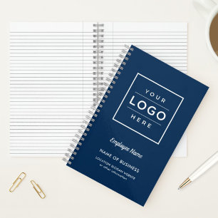 Gebrandmerkt Navy Blauwe Zakelijk Logo Notitieboek