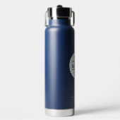 Gebrandmerkt Navy Witte Cirkel Logo Waterfles (Voorkant)