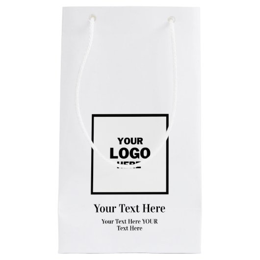 Gebrandmerkt professioneel bedrijfslogo klein cadeauzakje (Voorkant)