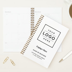 Gebrandmerkt wit bedrijfslogo wekelijks planner