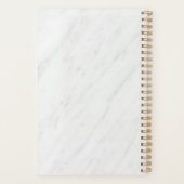 Gebrandmerkt witte marmeren zakelijke weekplanner planner (Achterkant)
