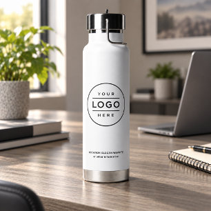 Gebrandmerkt Witte Zakelijk Logo Hydratatie Waterfles