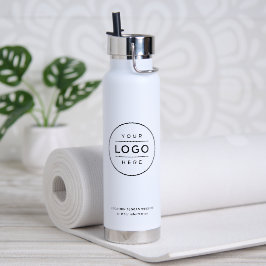 Gebrandmerkt Witte Zakelijk Logo Hydratatie Waterfles