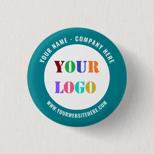Gebrandmerkt Zakelijk Logo Promotieknop Voorbeeld Ronde Button 3,2 Cm