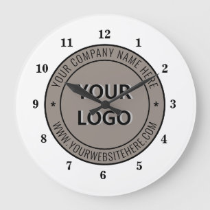 Gebrandmerkt Zakelijk Logo Tekst Bedrijfs Klok Voo