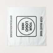 Gebrandmerkt Zakelijk Logo Tekst Promotioneel Muur Wandkleed (Voorkant (horizontaal))