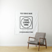 Gebrandmerkt Zakelijk Logo Tekst Promotioneel Muur Wandkleed (In situ)