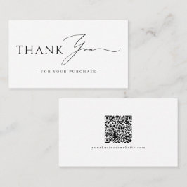 Gebrandmerkte Bedankt QR Code website Visitekaartje