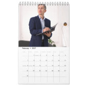 Gebrandmerkte bureaukalender kalender (Feb 2027)