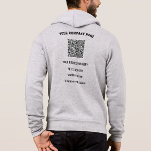 Gebrandmerkte Logo Tekst QR Code Zakelijke Hoodie