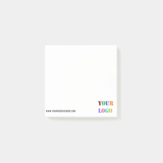 Gebrandmerkte Logo Tekst Zakelijke Post-it® Notiti Notes (Voorkant)