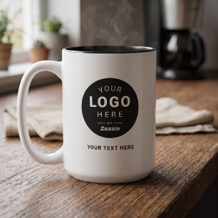 Gebrandmerkte op maat gemaakte logo promotionele z tweekleurige koffiemok