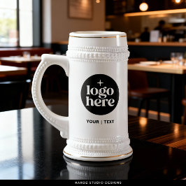 Gebrandmerkte op maat gemaakte tekst logo bierpul 