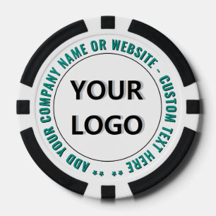 Gebrandmerkte Zakelijke Logo Tekst Pokerfiches Voo Poker Chips