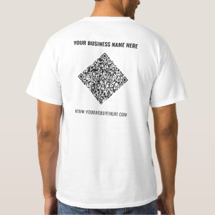 Gebrandmerkte Zakelijke QR Code Promotie T-Shirt