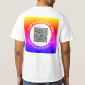 Gebrandmerkte Zakelijke QR-code T-shirt Voorbeeld (Achterkant)