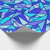Gebrandschilderd Blauw Cadeaupapier (Hoek)