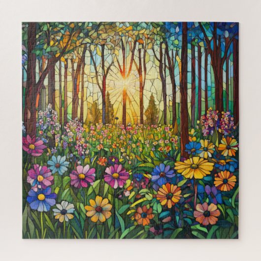 Gebrandschilderd Bos Puzzel (Verticaal)